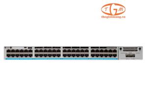 C9300-48UXM-A Catalyst 9300 48-port 2.5G (12 10G/mGig) copper with modular uplinks, UPOE, Network Advantage