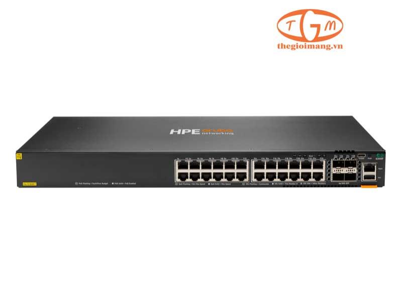 HPE Aruba Networking 6300F 24-port 1GbE Class 4 PoE and 4-port SFP56 Switch (JL666A)