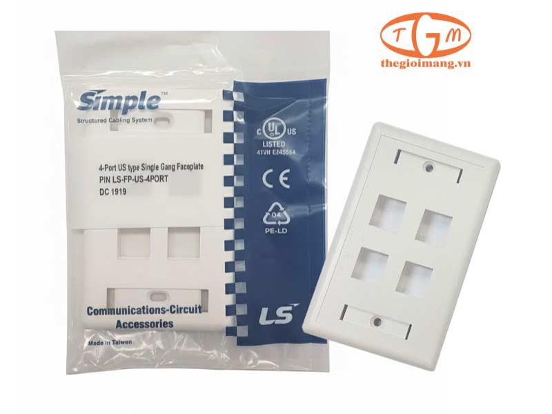 Mặt nạ mạng LS 4 port (LS-FP-US-4PORT)
