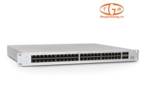 MS130-48P-HW Switch Cisco Meraki, 48x 1GE RJ45, 4x 1GE SFP, POE, Layer 2, Cloud Managed