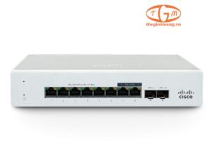 MS130-8X-HW Switch Cisco Meraki, 6x 1GE RJ45, 2x 2.5GE RJ45, 2 Port 10G SFP+ uplink, Cloud Managed