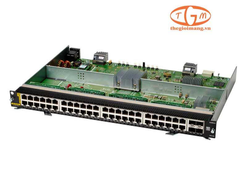 HPE Aruba Networking 6400 48-port 1GbE Class 6 PoE and 4-port SFP56 v2 Module (R0X40C)