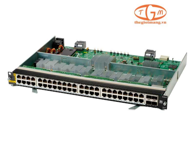 HPE Aruba Networking 6400 48-port HPE Smart Rate 1/2.5/5GbE Class 6 PoE and 4-port SFP56 v2 Module (R0X41C)