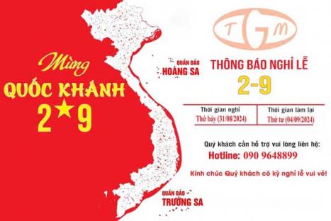 Thông báo nghỉ lễ Quốc Khánh 2/9